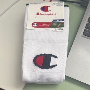 Champion White Athletic Over-the-Calf Soccer Socks